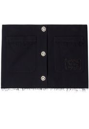 Off-White logo-embroidered mini skirt - Black