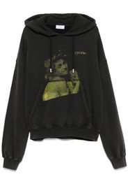Off-White graphic-print hoodie - 1065 BLACK - YELLOW FLUO