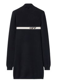 Off-White intarsia-knit logo dress - Black