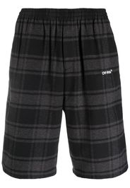 Off-White check-print shorts - 0501 LIGHT GREY WHITE