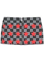 Off-White star-print denim skirt - Black