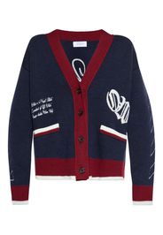 Off-White Varsity jacquard cardigan - Blue