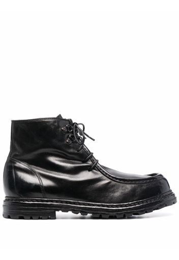 Officine Creative lace-up leather boots - Black