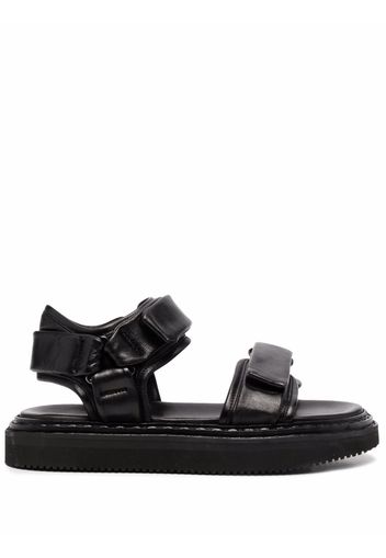 Officine Creative Ios 103 touch-strap leather sandals - Black