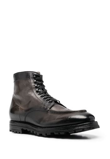 Officine Creative lace-up leather boots - Grey