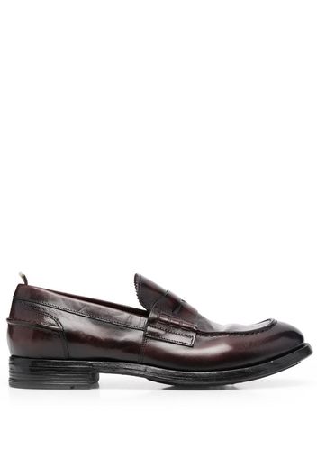 Officine Creative penny-slot leather loafers - Brown