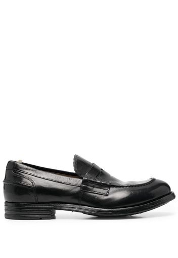 Officine Creative slip-on leather penny loafers - Black