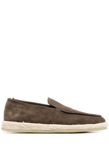 Officine Creative Roped suede loafers - Green