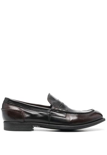 Officine Creative penny-slot leather loafers - Brown