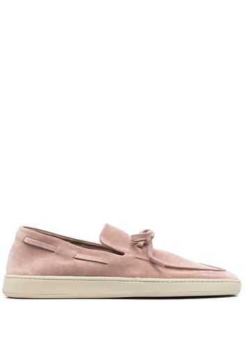 Officine Creative Herbie bow-detail suede loafers - Pink