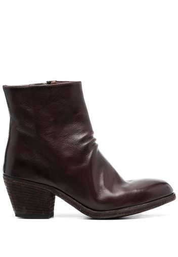 Officine Creative stacked-heel leather boots - Brown