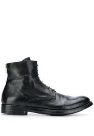 Officine Creative flat lace-up boots - Black