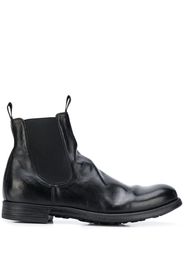 creased leather ankle boots