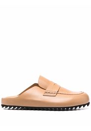 Officine Creative round-toe leather mules - Neutrals