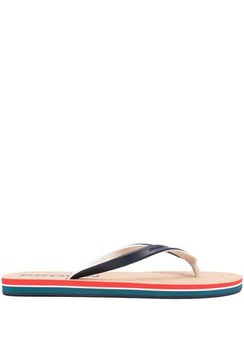 Orlebar Brown Haston Stripe flip flops - Blue