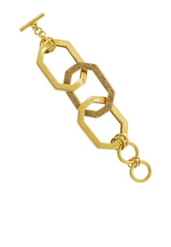 oversized elongated octagon link bracelet