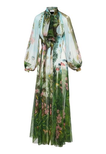 Oscar de la Renta floral-print maxi dress - Green