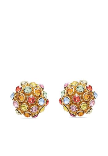 Oscar de la Renta brass embellished earrings - RAINBOW