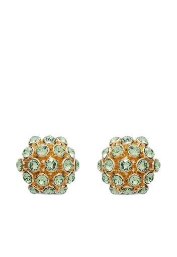 Oscar de la Renta brass flower-shaped earrings - Gold