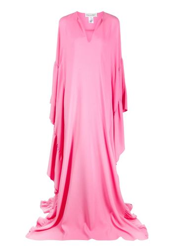 Oscar de la Renta V-neck draped-design dress - Pink