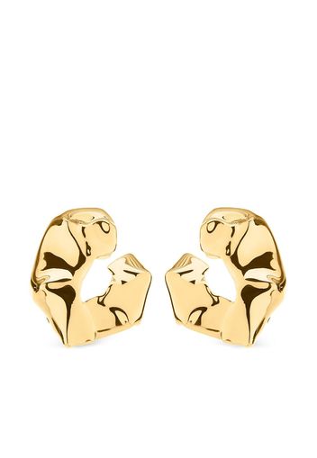 Oscar de la Renta Box hoop earrings - Gold