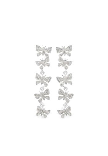 Oscar de la Renta Butterfly crystal chandelier earrings - SILVER