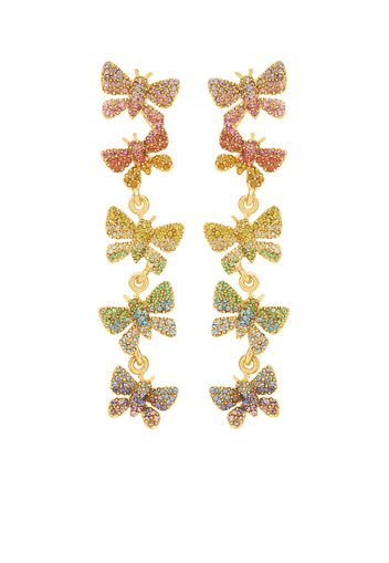 Oscar de la Renta Butterfly crystal chandelier earrings - RAINBOW