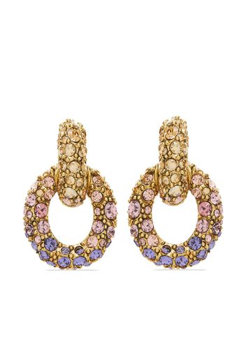 Oscar de la Renta Fortuna crystal-embellished earrings - Gold