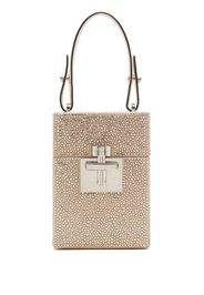 Oscar de la Renta Crystal pave alibi cube bag - Neutrals