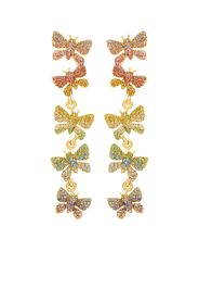 Oscar de la Renta Butterfly crystal chandelier earrings - RAINBOW