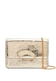 Oscar de la Renta O crinkled leather shoulder bag - Gold