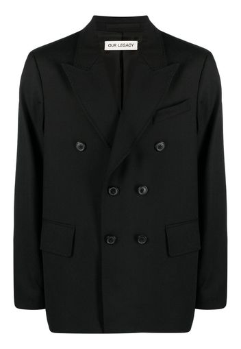 OUR LEGACY Unconstructed double-breasted blazer - Black