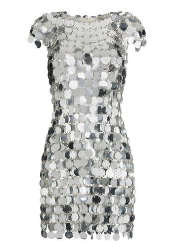 Paco Rabanne sequin chain-disc mini dress - Metallic