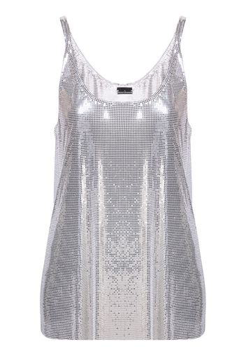 Paco Rabanne metallic mesh tank - Silver