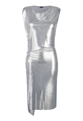 Paco Rabanne draped midi dress - Silver