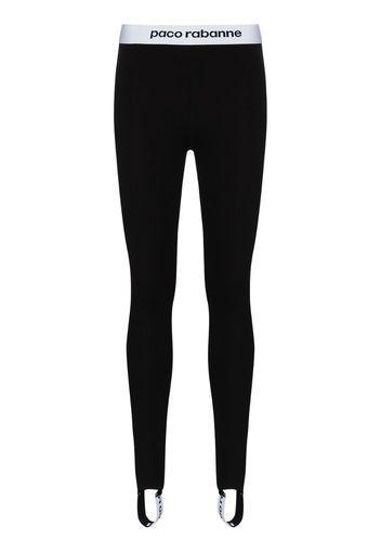 Logo stripe stirrup leggings