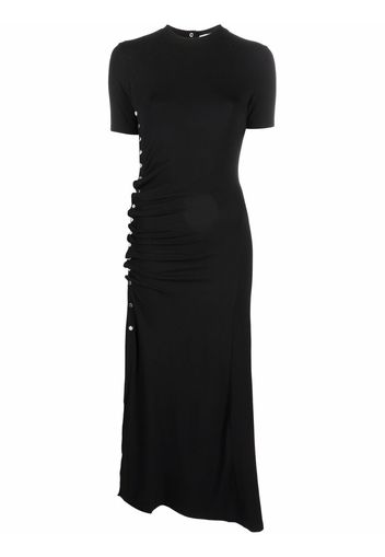 Paco Rabanne side-buttons midi dress - Black