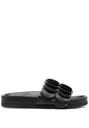 Paco Rabanne disc-detail sandals - Black