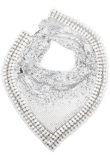 Paco Rabanne crystal-embellished neck scarf - Silver