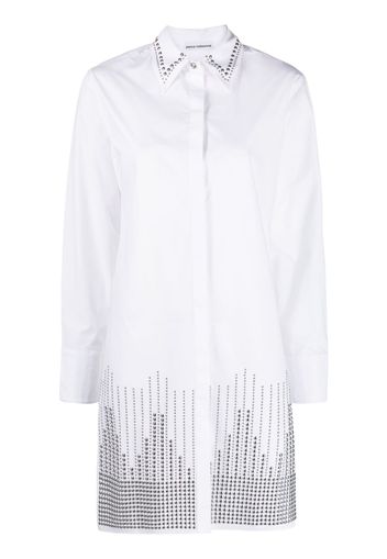 Paco Rabanne stud-embellished shirtdress - White