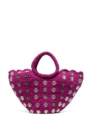 Paco Rabanne metallic disc basket bag - Purple