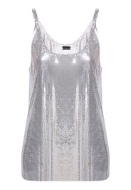 Paco Rabanne metallic mesh tank - Silver