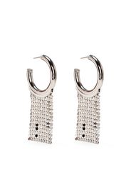 Paco Rabanne mesh-trimmed hoop earrings - Silver