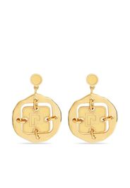 Paco Rabanne medal drop earrings - Gold