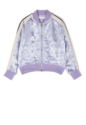 Palm Angels Kids star-jacquard track jacket - Purple