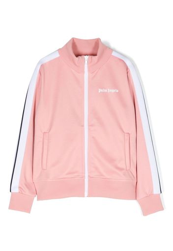 Palm Angels Kids logo-embroidered striped track jacket - Pink