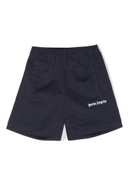 Palm Angels Kids logo-print shorts - Blue