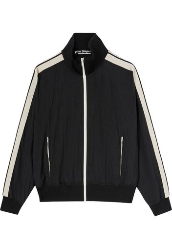 Palm Angels CURVED LOGO WR TRACK JACKET BLACK WHITE