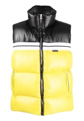 Palm Angels padded down gilet - YELLOW BLACK