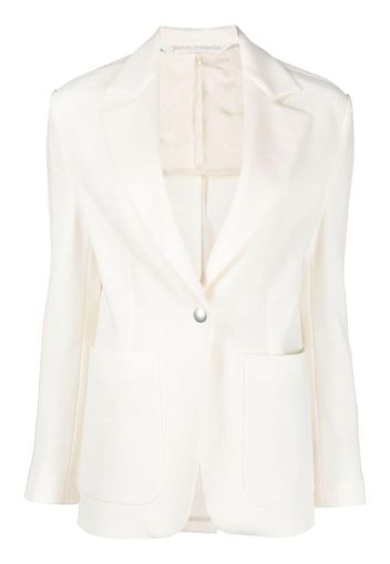 Palm Angels side-stripe notched-lapels blazer - White